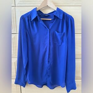 Guess Sheer blue top